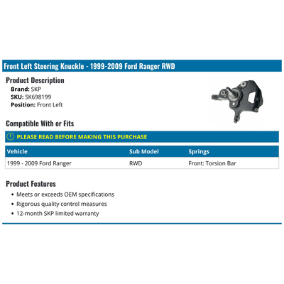 SKP STANDARD REPLACEMENT POWER STEERING FLUID TO SUIT FORD Ranger ALL (1999-2009)