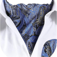 REVXSC Ascot Ties for Men Paisley Cravat Tie and