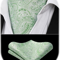 REVXSC Ascot Ties for Men Paisley Cravat Tie and
