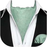 REVXSC Ascot Ties for Men Paisley Cravat Tie and