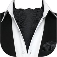 REVXSC Ascot Ties for Men Paisley Cravat Tie and