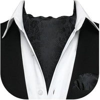 REVXSC Ascot Ties for Men Paisley Cravat Tie and