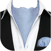 REVXSC Ascot Ties for Men Paisley Cravat Tie and