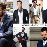 REVXSC Ascot Ties for Men Paisley Cravat Tie and