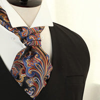 REVXSC Ascot Ties for Men Paisley Cravat Tie and