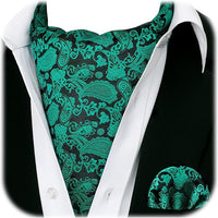 REVXSC Ascot Ties for Men Paisley Cravat Tie and