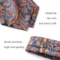 REVXSC Ascot Ties for Men Paisley Cravat Tie and